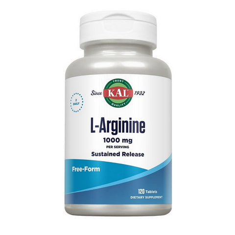 Kal, L-Arginine SR, 1,000 mg, 120 Tabs