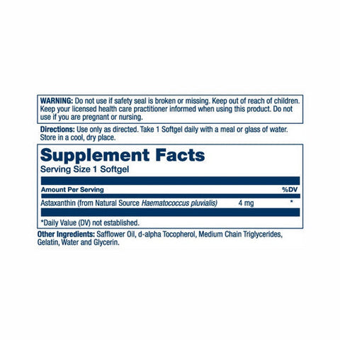 Solaray, Astaxanthin, 4 mg, 60 Softgels Solaray