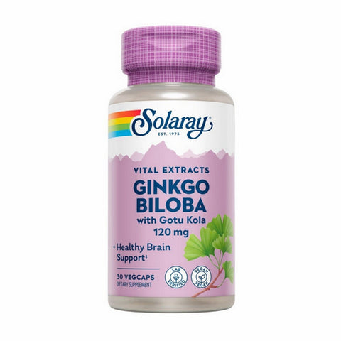 Solaray, Ginkgo Biloba Leaf Extract, 120 mg, 30 Caps