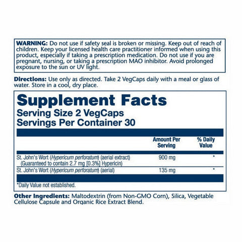 Solaray, St. John's Wort Twice Daily, 60 Caps Solaray