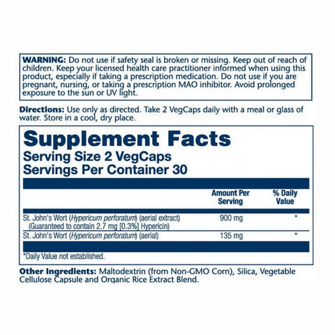 Solaray, St. John's Wort Twice Daily, 60 Caps