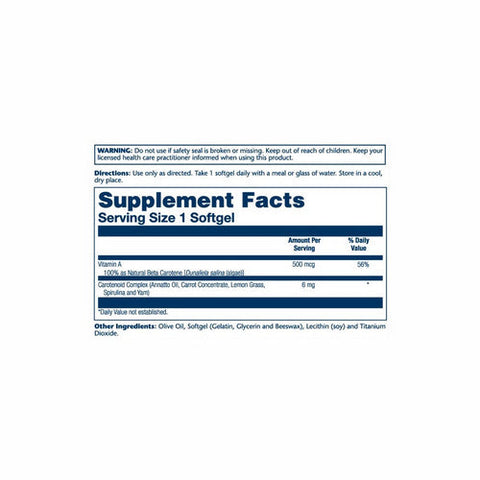 Solaray, Food Carotene, 10,000 IU, 200 Softgels Solaray