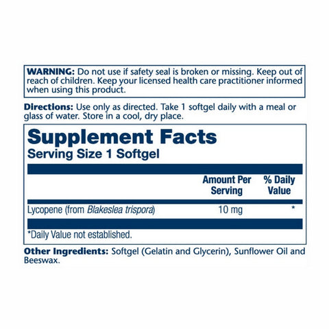 Solaray, Lycopene, 10 mg, 60 Softgels
