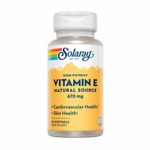Solaray, Vitamin E & D-Alpha Tocopherol, 670 Mg, 60 Softgels