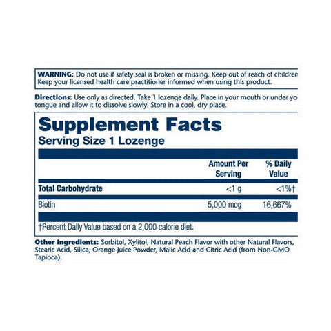 Solaray, Biotin, 5,000 mcg, 60 Lozenges Solaray