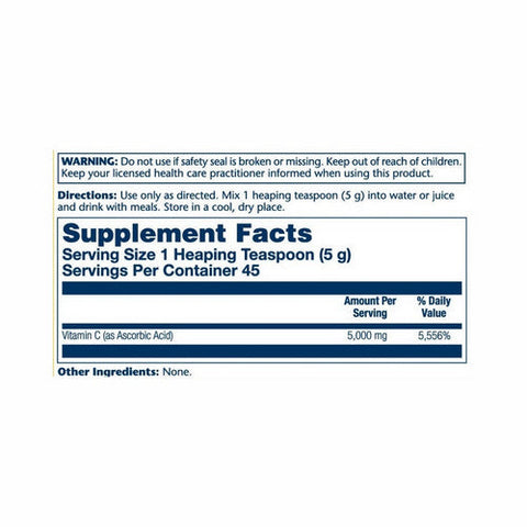 Solaray, Buffered Vitamin C Powder, 5,000 mg, 8 Oz Solaray