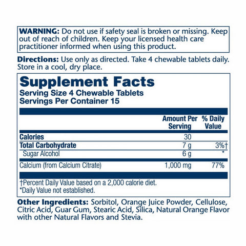 Solaray, Calcium Citrate Chewables Natural Orange, 60 Caps