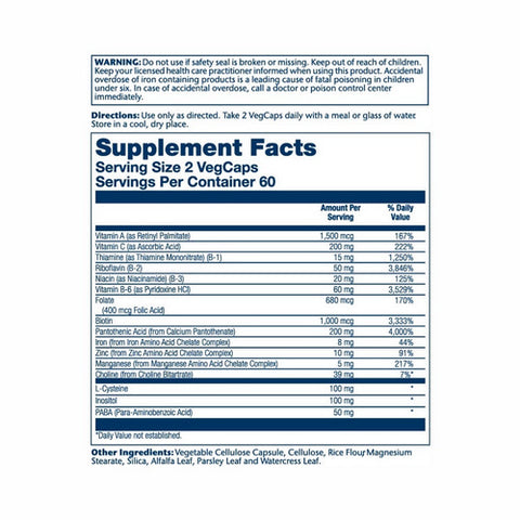 Solaray, Hair Nutrients, 120 Caps