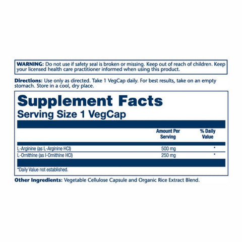 Solaray, L-Arginine & Ornithine, 50 Caps