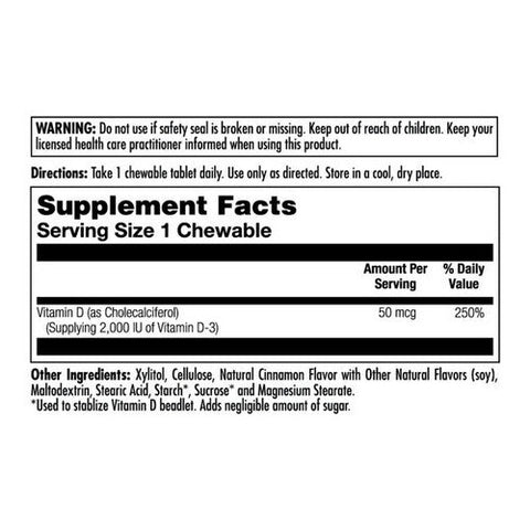 Kal, D-3 Chewable, 2,000 IU, 200 Chews Kal