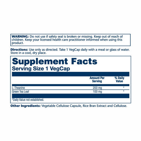 Solaray, L-Theanine, 200 mg, 45 Caps