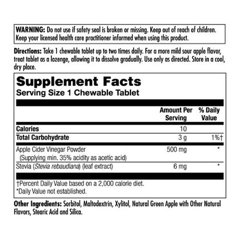 Kal, Apple Cider Vinegar, 60 Tabs