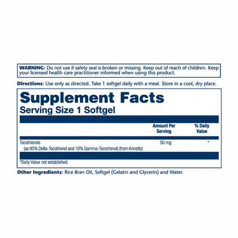 Solaray, Vitamin E Tocotrienols, 50 mg, 60 Softgels Solaray