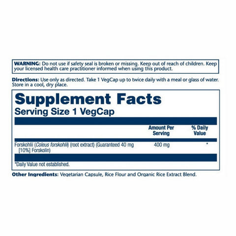 Solaray, Super Forskohlii, 400 mg, 60 Caps