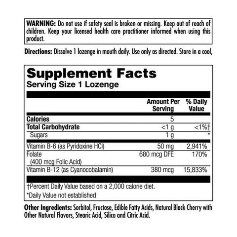 Kal, B-6, B-12, Folic Acid, 60 Lozenges Kal