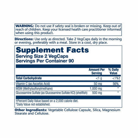 Solaray, MSM & Glucosamine, 180 Veg Caps Solaray