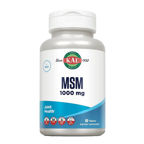 Kal, MSM, 1,000 mg, 80 Tabs