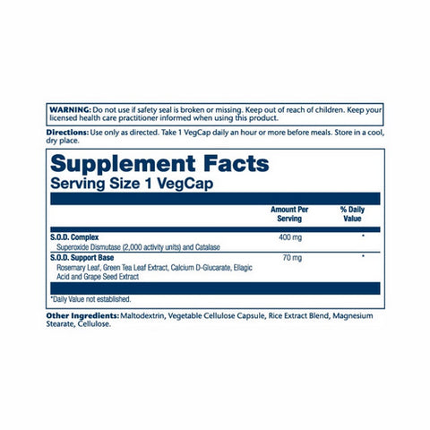 Solaray, S.O.D. 2000 Plus, 100 Caps