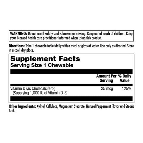 Kal, D-3 Chewable, 1,000 IU, 200 Chews