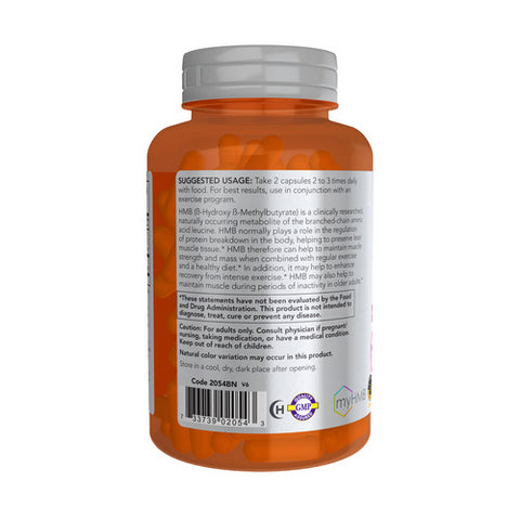 Now Foods, HMB, 500 mg, 120 Veg Capsules