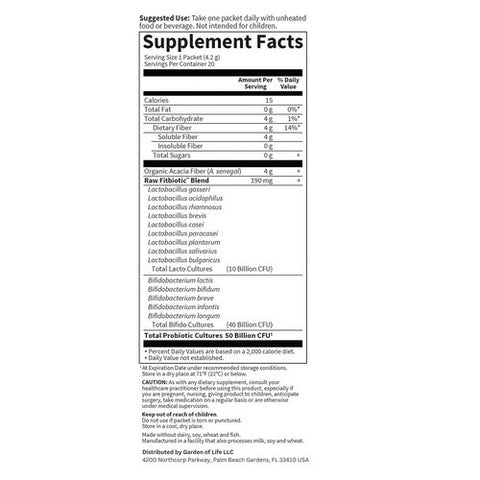 Garden of Life, Dr. Formulated Probiotics Fitbiotic, 20 Packets