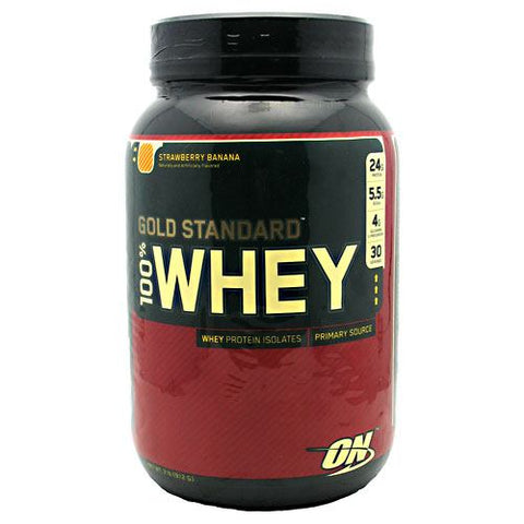 Optimum Nutrition, 100% Whey Gold, Strawberry Banana 2 lbs