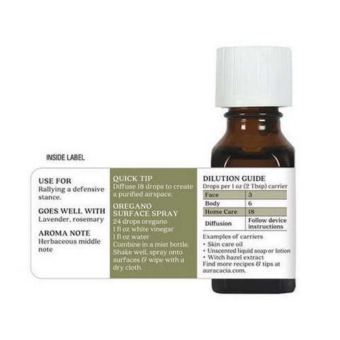 Aura Cacia, Essential Oil, Oregano .50 Oz