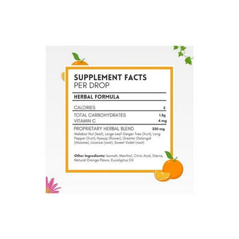 Herbion, Cough Drops Sugar Free Orange, 18 Drops Herbion