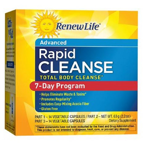 Renew Life, 7-Day Rapid Total Body Cleanse, 3-PT KIT Packs