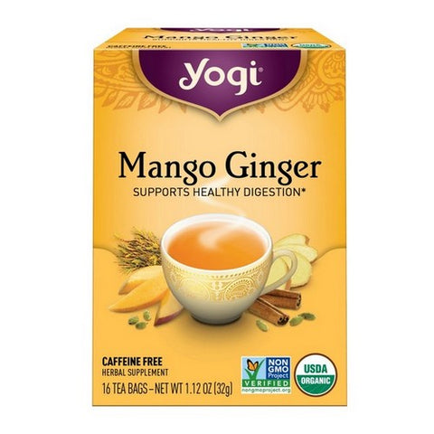 Yogi, Organic Herbal Tea Mango Ginger, 16 Bags