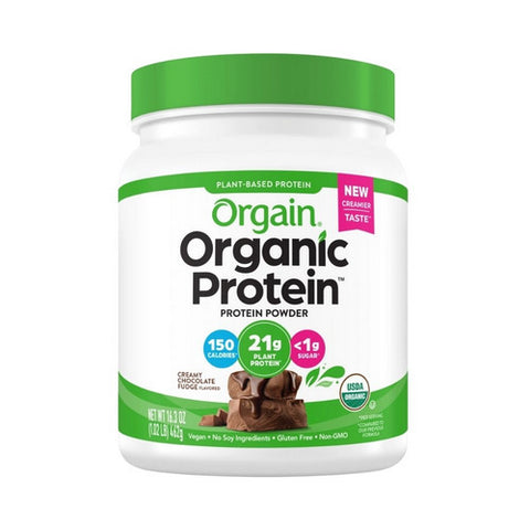 Orgain, Organic Plant Based Protein Powder, Creamy Chocolate Fudge 1.02 lbs