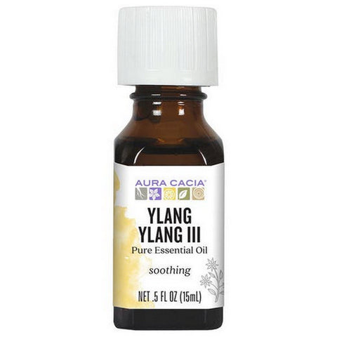 Aura Cacia, Pure Essential Oil Ylang Ylang Iii, (cananga odorata) 0.5 Fl Oz