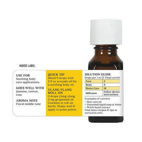 Aura Cacia, Pure Essential Oil Ylang Ylang Iii, (cananga odorata) 0.5 Fl Oz
