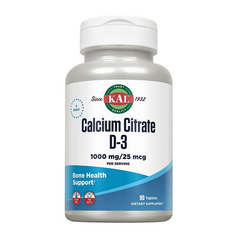 Kal, Calcium Citrate with D-3, 90 Tabs