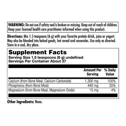 Kal, Bone Meal Powder, Unflavored 8 Oz