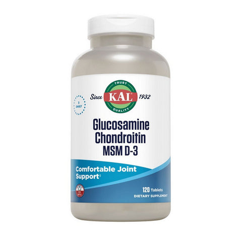 Kal, Glucosamine Chondroitin MSM with D-3, 120 Tabs