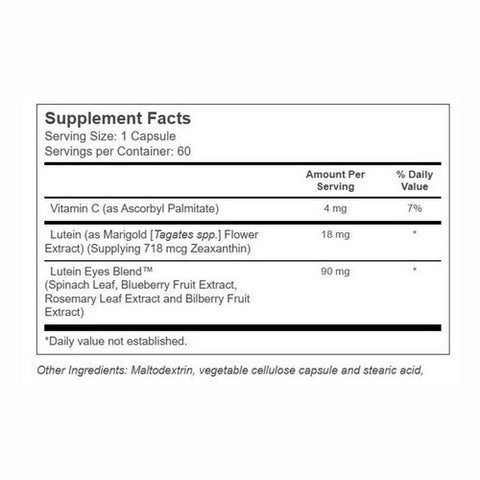 Solaray, Luteineyes 18 With Bilberry And Blueberry Triple Strength, 18 mg, 60 Veg Caps