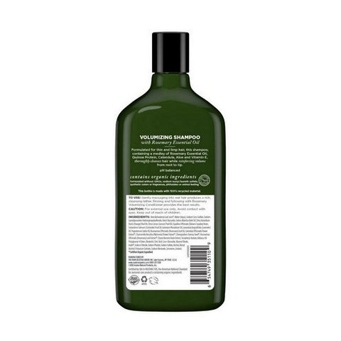 Avalon Organics, Volumizing Shampoo, Rosemary 11 Oz