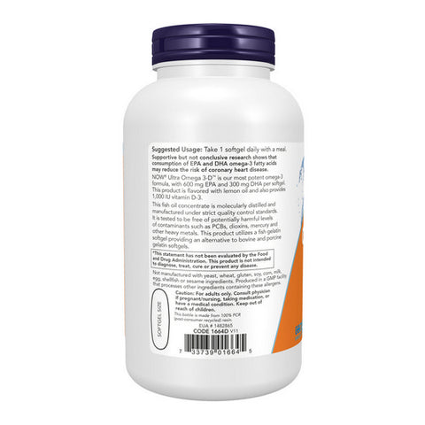 Now Foods, Ultra Omega 3-D, 180 Softgels