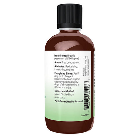 Now Foods, Organic Peppermint Oil, 4 Oz