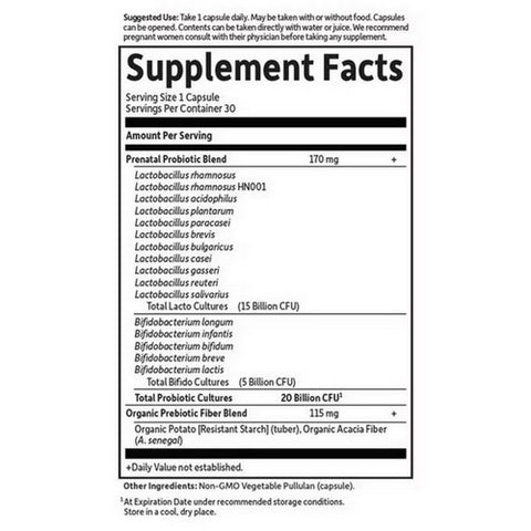 Garden of Life, Dr. Formulated Probiotics Once Daily Prenatal, 20 Billion, 30 Caps