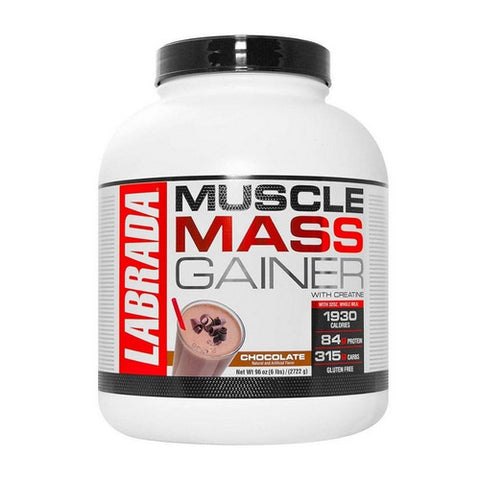 LABRADA NUTRITION, Muscle Mass Gainer Chocolate, 6 lbs