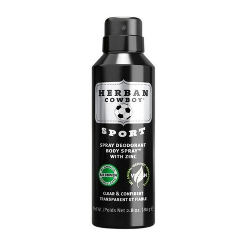Herban Cowboy, Dry Spray  Deodorant, Sport 2.8 Oz