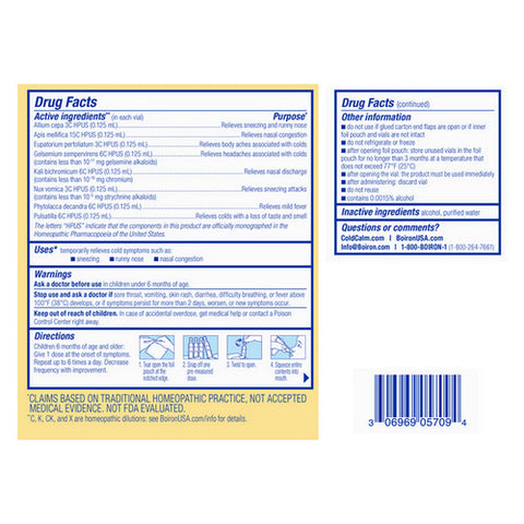 Boiron, Coldcalm Liquid, 30 Dose