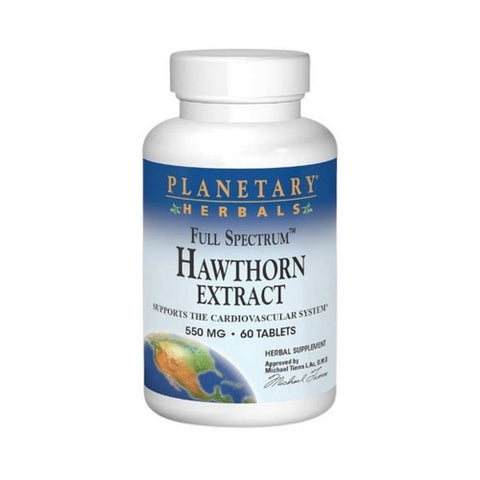 Planetary Herbals, Full Spectrum Hawthorn Extract, 60 Tabs