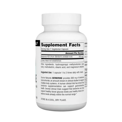 Source Naturals, Berberine, 500 mg, 60 Veg  Caps