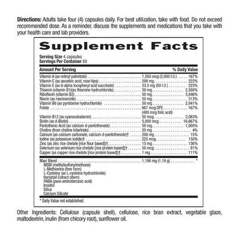 Country Life, Maxi Hair Plus Biotin, 5000 mcg, 240 Veg Caps Country Life