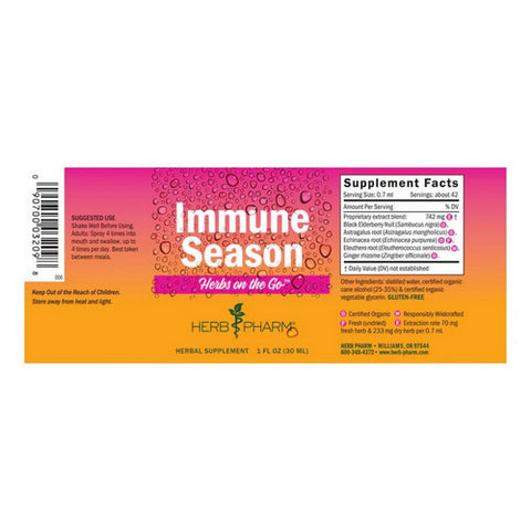 Herb Pharm, Herbs on The Go Immune Season, 1 Oz