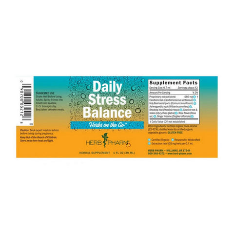 Herb Pharm, Herb on The Go Daily Stress Balance, 1 Oz