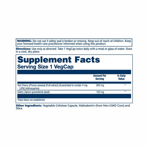 Solaray, Tart Cherry Celery Seed, 60 Veg Caps